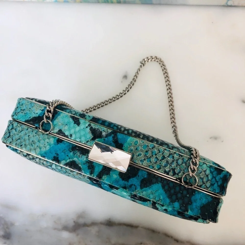 Faux Snakeskin Leather Clutch or Shoulder Bag NWOT